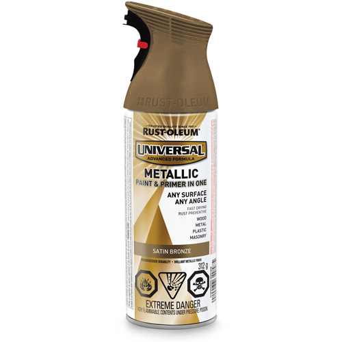 Peinture &agrave; pulv&eacute;riser Universal, Bronze, M&eacute;tallique/Satin, Canette a&eacute;rosol Oxford Builders Supplies Inc