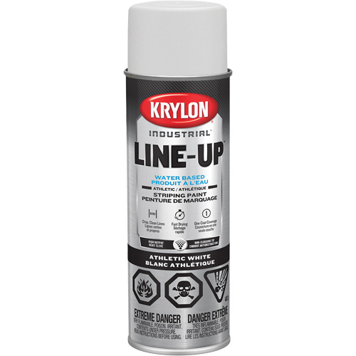 Peinture en a&eacute;rosol industrielle pour le marquage de terrain de gymnastique LINE-UP, Blanc, 18 oz, Canette a&eacute;rosol Oxford Builders Supplies Inc