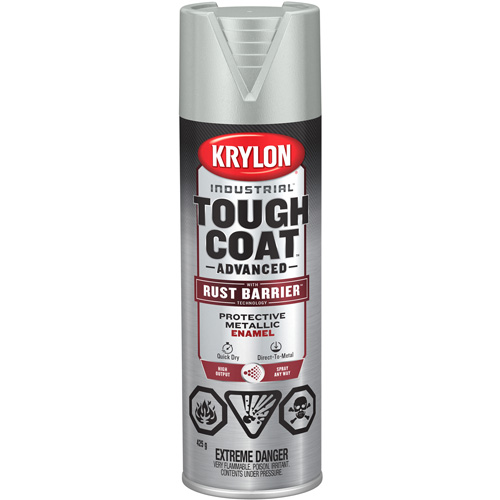 Peinture Tough Coat avec technologie Rust Barrier, Aluminium, M&eacute;tallique, 425 g, Canette a&eacute;rosol Oxford Builders Supplies Inc
