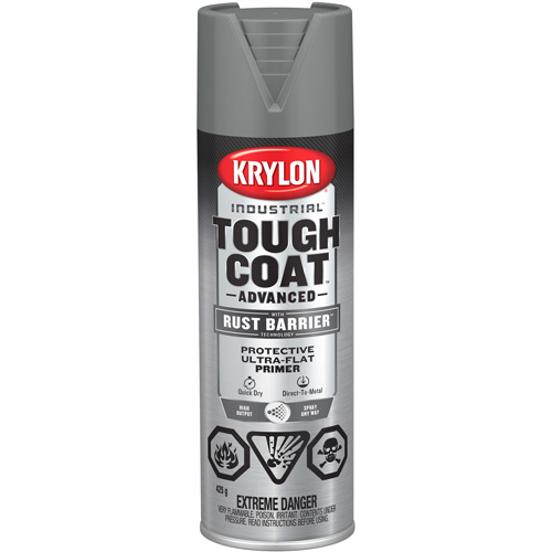 Peinture Tough Coat avec technologie Rust Barrier, Appr&ecirc;t gris, Ultra-mat, 425 g, Canette a&eacute;rosol Oxford Builders Supplies Inc