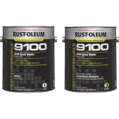 Ensemble de base et d'activateur pour mastic &eacute;poxy DTM du syst&egrave;me 9100, Blanc, Gallon Oxford Builders Supplies Inc