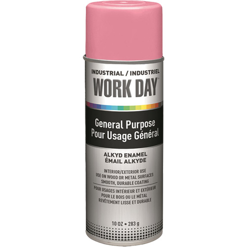 Peinture industrielle Work Day, Rose, Brillant, 10 oz, Canette a&eacute;rosol Oxford Builders Supplies Inc