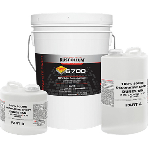 &eacute;poxy d&eacute;coratif 100 % de solides 6700, 3 gal., &eacute;poxy, Tr&egrave;s brillant, Beige Oxford Builders Supplies Inc