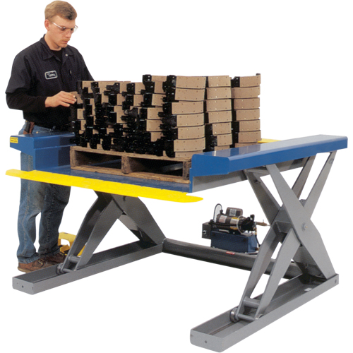 Hydraulic Floor-Height Scissor Lift Tables, Steel, 4000 lbs. Capacity Oxford Builders Supplies Inc