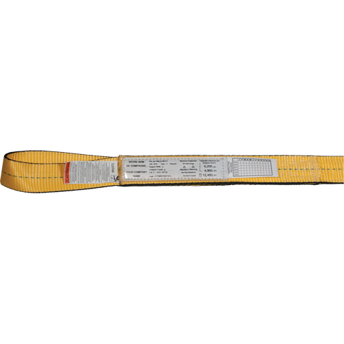 &eacute;lingues de levage en nylon, Pli Simple, Oeillet double, Type 3, 1" la x 3' lo, Limite de charge verticale 1600 lb Oxford Builders Supplies Inc