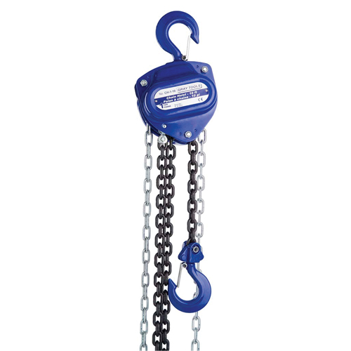 Chain Hoist, 10' Lift, 2000 lbs. (1 tons) Capacity, Load Chain Grade 80 Chain Oxford Builders Supplies Inc
