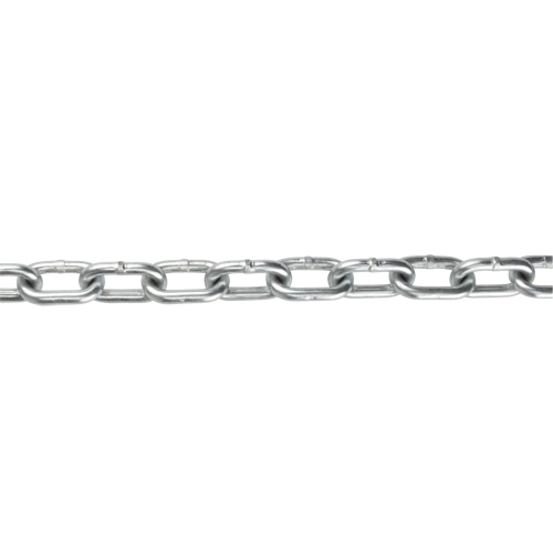 Straight Link Chain, Low Carbon Steel, 1/4" x 140' (42.7 m) L, Grade 30, 1300 lbs. (0.65 tons) Load Capacity Oxford Builders Supplies Inc