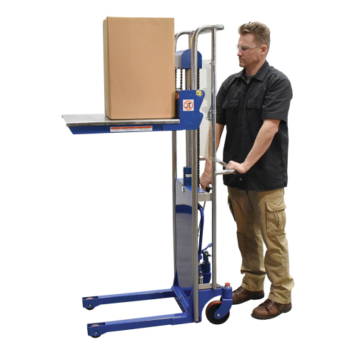 Hefti-Lift Load Stacker, Foot Pump Operated, 880 lbs. Capacity, 59" Max Lift Oxford Builders Supplies Inc