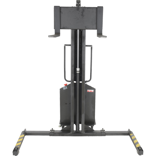 Narrow Mast Powered Lift Stacker, Electric Operated, 1000 lbs. Capacity, 63" Max Lift Oxford Builders Supplies Inc