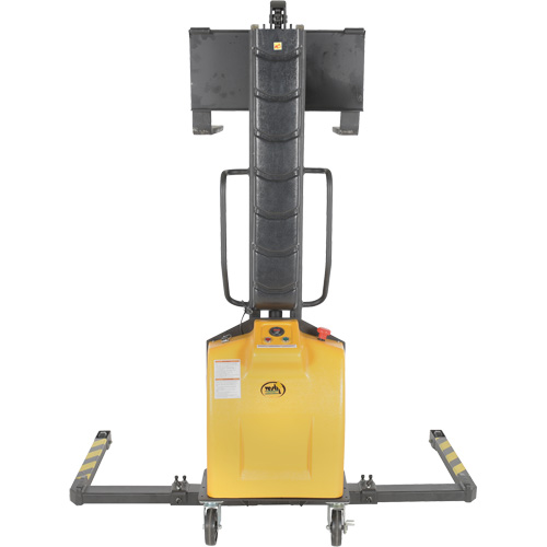Narrow Mast Powered Lift Stacker, Electric Operated, 1000 lbs. Capacity, 63" Max Lift Oxford Builders Supplies Inc