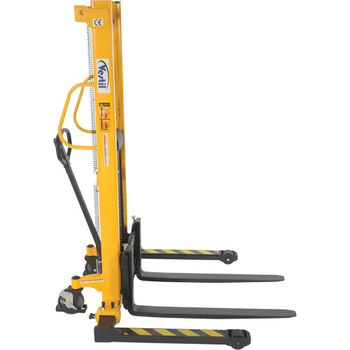 Manual Hydraulic Stacker, Hand Pump Operated, 2000 lbs. Capacity, 63" Max Lift Oxford Builders Supplies Inc