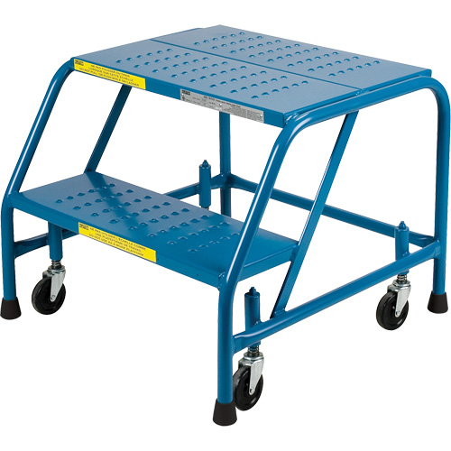 Escabeau roulant certifi&eacute; par la CSA, 2 marches, Largeur de la marche 22", Hauteur de la plateforme 19", Acier Oxford Builders Supplies Inc