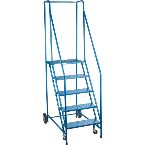 CSA-Certified Rolling Step Ladder, 5 Steps, 22" Step Width, 46" Platform Height, Steel Oxford Builders Supplies Inc