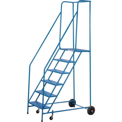 Escabeau roulant certifi&eacute; par la CSA, 6 marches, Largeur de la marche 22", Hauteur de la plateforme 55", Acier Oxford Builders Supplies Inc