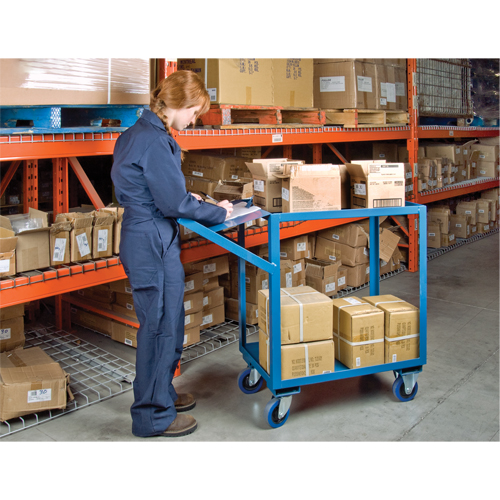 Order Picking Carts, 36" H x 18" W x 46" D, 2 Shelves, 1200 lbs. Capacity Oxford Builders Supplies Inc