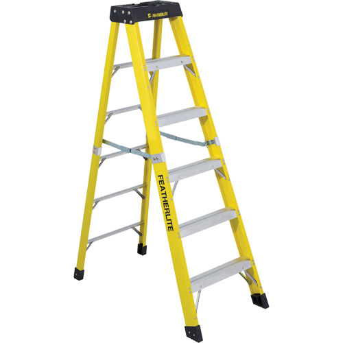 Industrial Heavy-Duty Stepladders (6400 Series), 6', Fibreglass, 300 lbs. Capacity, Type 1A Oxford Builders Supplies Inc