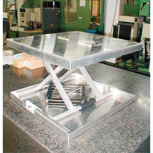 Lift-Tool Table Top Scissor Lift, 23" L x 22" W, Aluminum, 300 lbs. Capacity Oxford Builders Supplies Inc