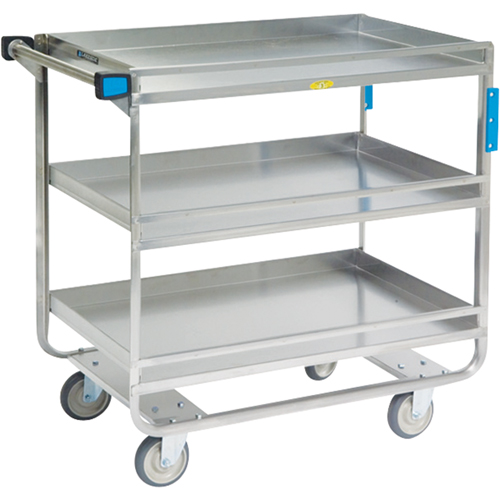 Guard Rail Carts, 3 Tiers, 23" W x 37-1/4" H x 38-5/8" D, 700 lbs. Capacity Oxford Builders Supplies Inc
