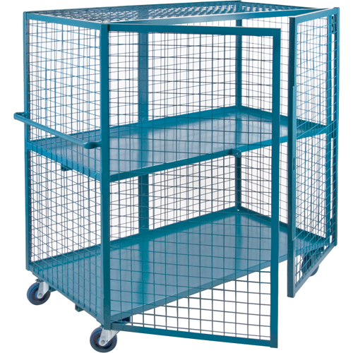 Chariot en treillis m&eacute;tallique, 2 niveaux, 63" lo x 32" la x 62,5" h, Cap. 2400 lb Oxford Builders Supplies Inc