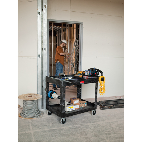Chariot utilitaire robuste - 4500-88, 2 tiers, 17-1/8" x 33-1/4" x 39", Capacit&eacute; 500 lb Oxford Builders Supplies Inc