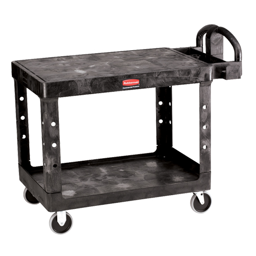 Flat Shelf Heavy Duty Utility Cart - 4525-00, 2 Tiers, 25-7/8" x 33-3/10" x 43-9/10", 500 lbs. Capacity Oxford Builders Supplies Inc