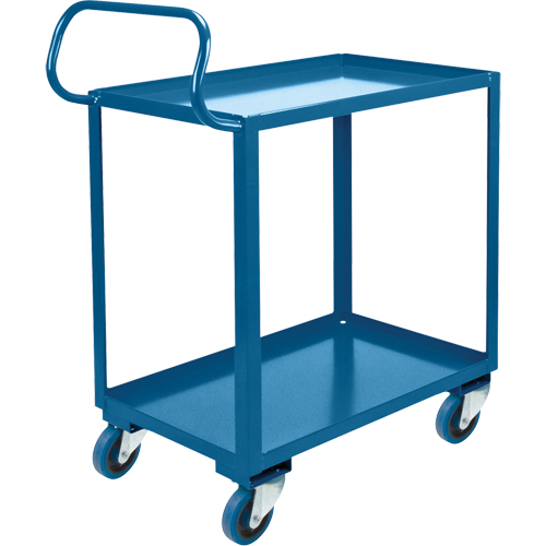 Chariot ergonomique &agrave; tablettes, 800 lb Capacit&eacute;, Acier, 26" la x 37" ha x 38" p, Bordure vers le haut Oxford Builders Supplies Inc