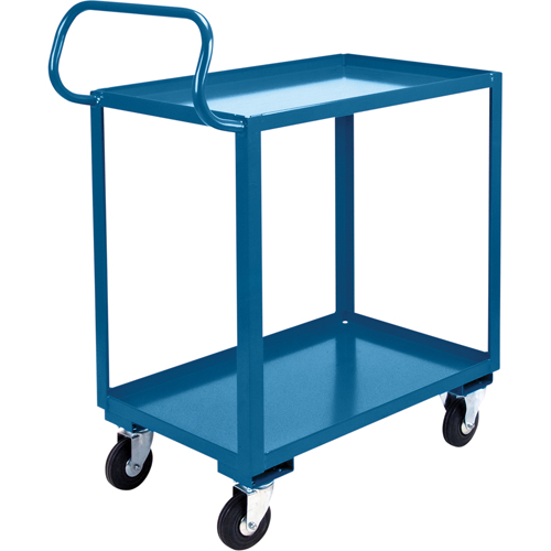 Chariot ergonomique &agrave; tablettes, 800 lb Capacit&eacute;, Acier, 20" la x 37" ha x 32" p, Bordure vers le haut Oxford Builders Supplies Inc