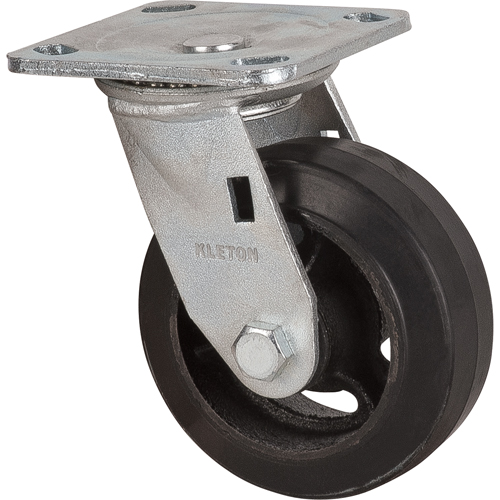 Mold-on Caster, Swivel, 5" (127 mm), Rubber, 440 lbs. (199 kg.) Oxford Builders Supplies Inc