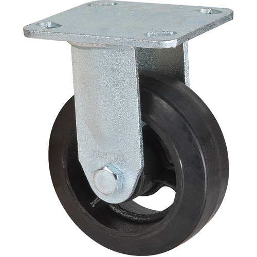 Mold-on Caster, Rigid, 5" (127 mm), Rubber, 440 lbs. (199 kg.) Oxford Builders Supplies Inc