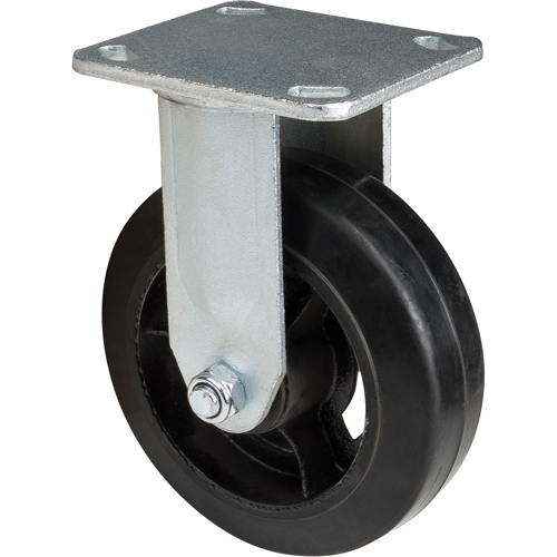 Roulette moul&eacute;, Fixe, 6" (152,4 mm), Caoutchouc, 550 lb (249 kg) Oxford Builders Supplies Inc