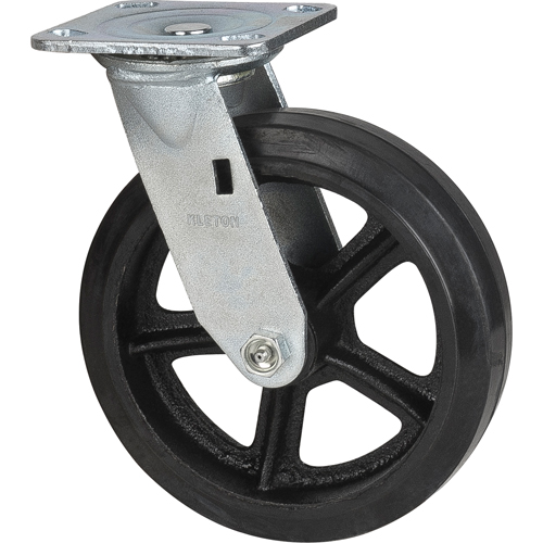 Roulette moul&eacute;, Pivotant, 8" (203,2 mm), Caoutchouc, 660 lb (299 kg) Oxford Builders Supplies Inc