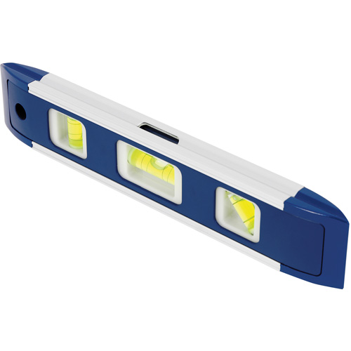 Torpedo Level, 9" L, Aluminum, 3 Vials, Magnetic Oxford Builders Supplies Inc