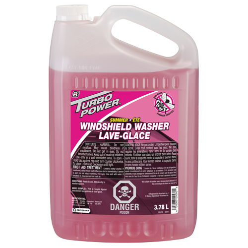 Turbo Power&reg; Summer Bug Wash Windshield Washer Fluid, Jug, 3.78 L Oxford Builders Supplies Inc