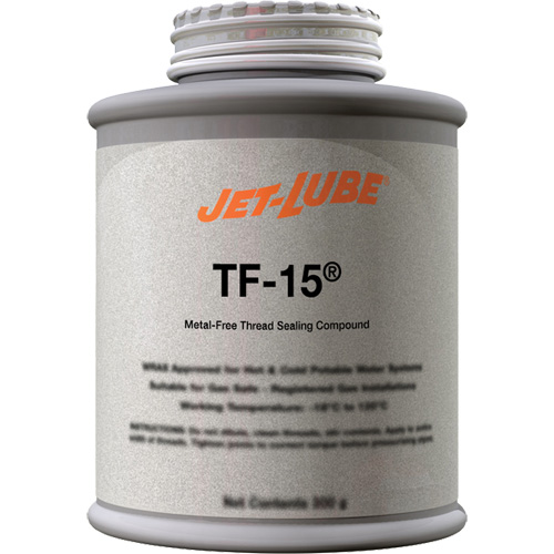Compos&eacute; d'&eacute;tanch&eacute;it&eacute; sans m&eacute;tal pour raccord filet&eacute; TF-15, Canette &agrave; dessus brosse, 227 ml, -46° C - 315° C/50° F - 600° F Oxford Builders Supplies Inc