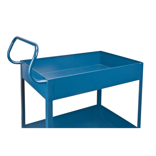Deep Lipped Service Cart, 2 Tiers, 24" W x 47" H x 36" D, 1200 lbs. Capacity Oxford Builders Supplies Inc