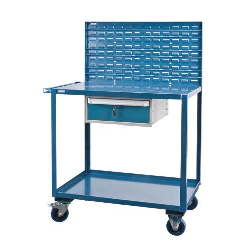 Chariots de service mobiles, 2 Tiers, 24" la x 57" h x 40" p, Capacit&eacute; 1200 lb Oxford Builders Supplies Inc
