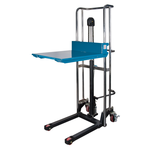 Gerbeur hydraulique &agrave; plateforme, M&eacute;canisme Pompe au pied, Capacit&eacute; de 880 lb, Levage max de 60" Oxford Builders Supplies Inc
