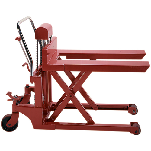 Scissor Pallet Lifter, 44" L x 27" W, Steel, 1100 lbs. Capacity Oxford Builders Supplies Inc