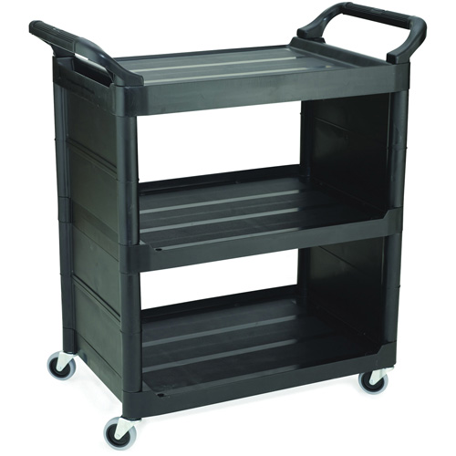 Bussing Cart with End Panels, 3 Tiers, 18-5/8" x 36-5/8" x 33-5/8", 150 lbs. Capacity Oxford Builders Supplies Inc