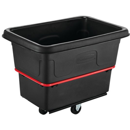 Chariot utilitaire &agrave; usage intensif, Plastique recycl&eacute; noir, 26"/38-3/8" lo x 26"/38-2/5" la x 28-1/4"/28-3-10" h, Volume 8 pi³, Capacit&eacute; 700 lb Oxford Builders Supplies Inc