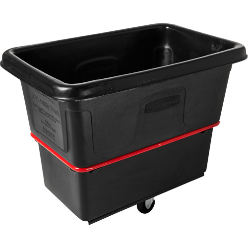 Heavy-Duty Utility Cube Truck, Black Recycled Plastic, 43-1/4" L x 28" W x 33-3/4" H, 12 cu. ft. Volume, 800 lbs. Capacity Oxford Builders Supplies Inc