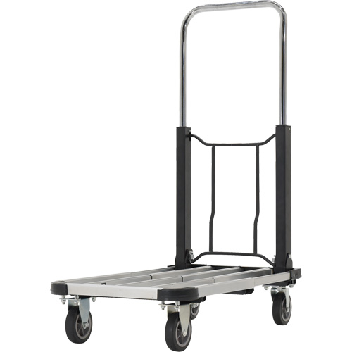 Fold-Up Platform Truck, Stainless Steel, 300 lbs., 28" L x 16" W, 33-1/2" High Oxford Builders Supplies Inc