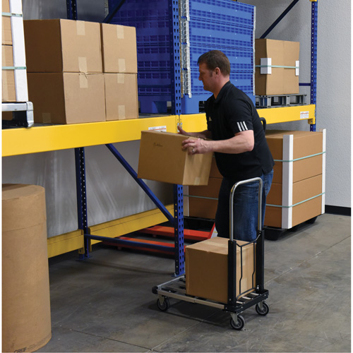 Fold-Up Platform Truck, Stainless Steel, 300 lbs., 28" L x 16" W, 33-1/2" High Oxford Builders Supplies Inc