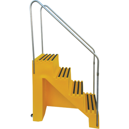 Escabeau industriel, 4 marches, 43" x 22-1/2" x Hauteur 66" Oxford Builders Supplies Inc