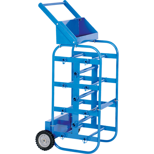 Chariot portatif pour mat&eacute;riaux bobin&eacute;s, Acier, 11 Montants, 19-1/2" la x 43-1/4" h x 17-1/2" p, Capacit&eacute; de 150 lb Oxford Builders Supplies Inc