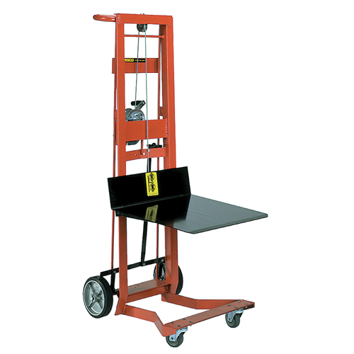 Platform Lift Stacker, Hand Winch Operated, 750 lbs. Capacity, 40" Max Lift Oxford Builders Supplies Inc