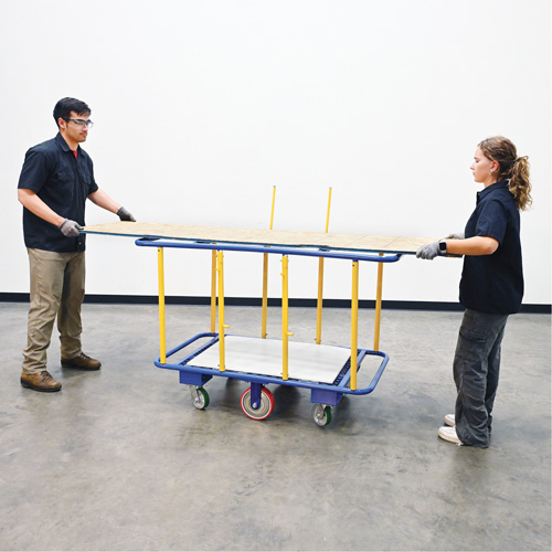 Horizontal Panel Cart, 63-7/16" x 28-1/2" x 40-15/16", 2000 lbs. Capacity Oxford Builders Supplies Inc