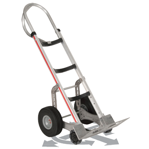 Self-Stabilizing Hand Truck, P-Handle Handle, Aluminum, 55'' Height, 500 lbs. Capacity Oxford Builders Supplies Inc