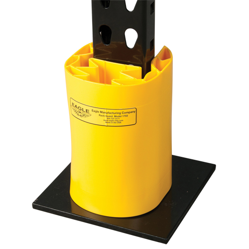 Butoir en poly pour rayonnage, 5" la x 6" lo x 8" h, Jaune Oxford Builders Supplies Inc