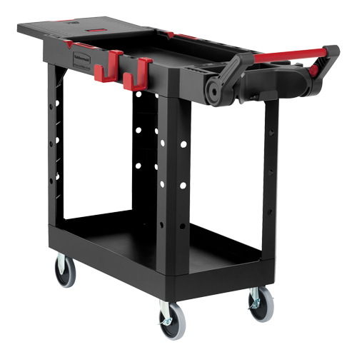 Heavy-Duty Adaptable Utility Cart, 2 Tiers, 17-3/4" x 36" x 46-1/5", 500 lbs. Capacity Oxford Builders Supplies Inc